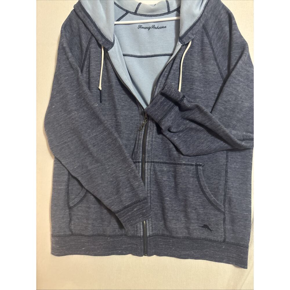 Tommy Bahama Jacket Flip Hoodie Reversible Shark Men's Hooded Pre Owned Zip XL - Picture 3 of 8